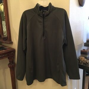 COLUMBIA Men Olive Green 1/4 Zipped Pullover Sweater Size XXL